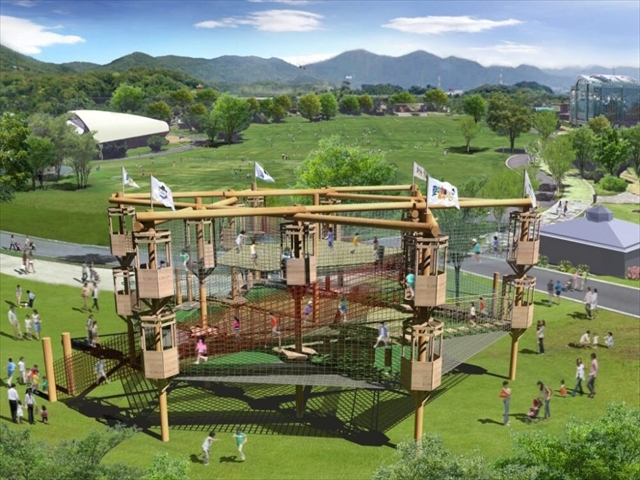 空中冒険遊具あみーご！（北九州市立響灘緑地グリーンパーク内）